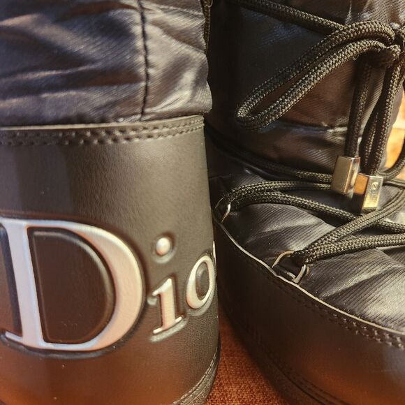 Vintage Y2K Christian Dior Moon Snow Boots by John Galliano Black EU 35-37 US 7 - Picture 10 of 11